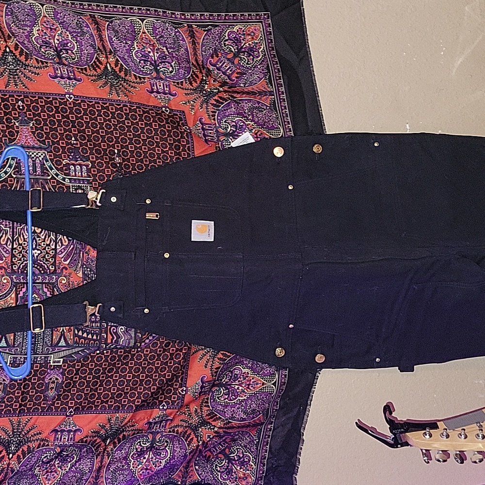 Black Carhartt Double Knee Overalls